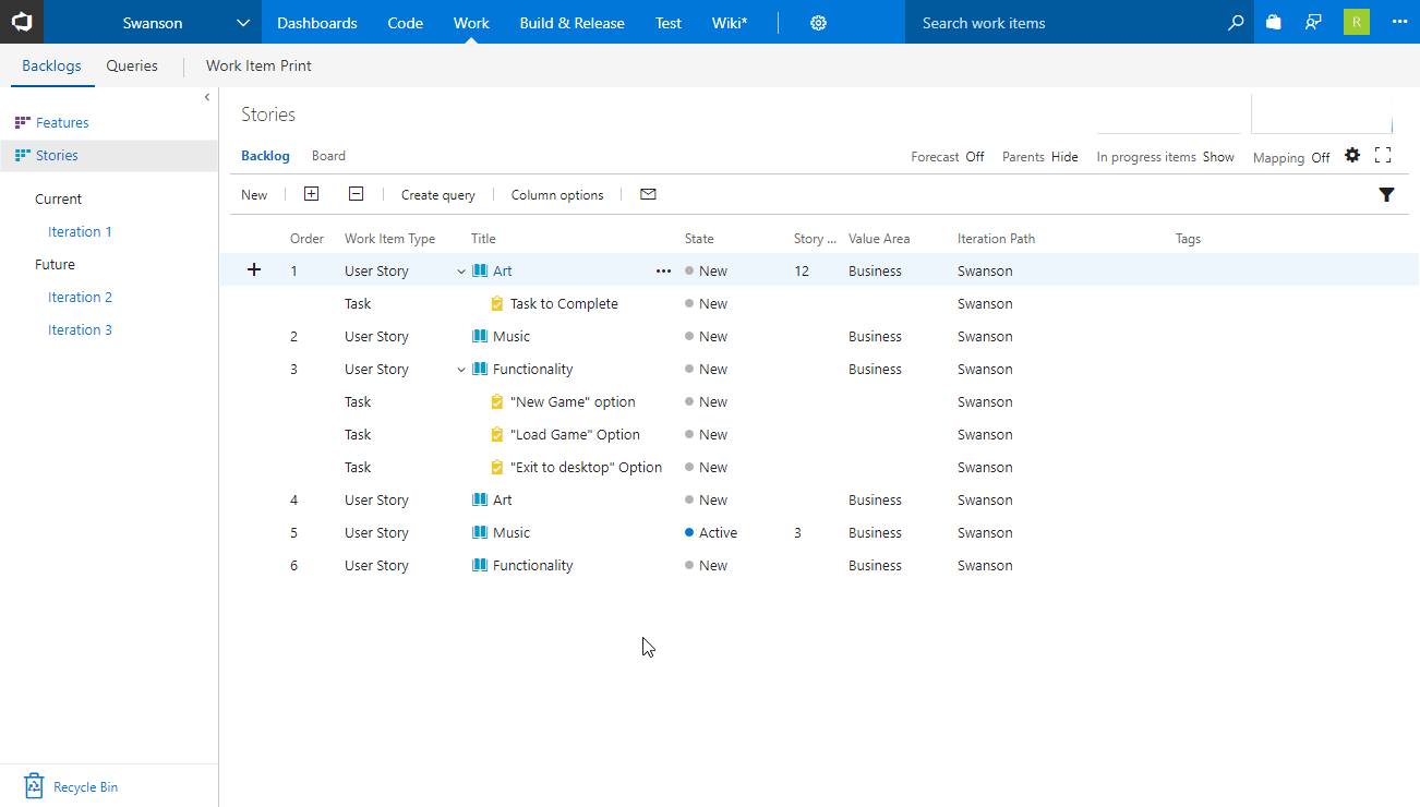 Print several work items from context menu